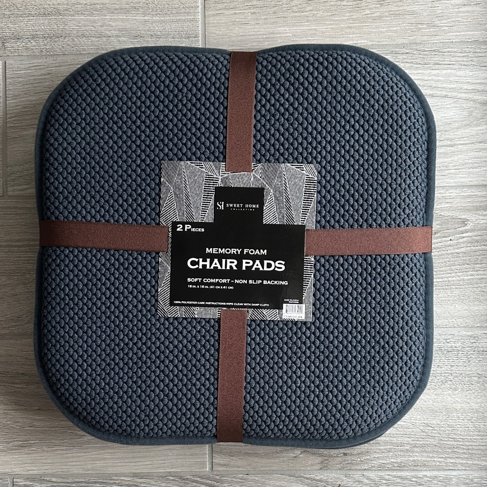 Chair Pad 16" x 16" - 2 Pack - Charcoal